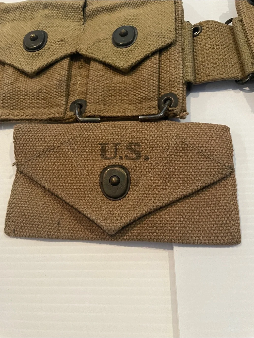 Vintage WW11 US Army Boyt 42 Cartridge Belt and Dressing Pouch
